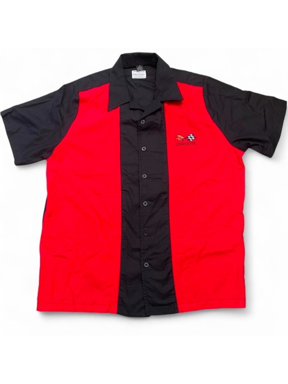 David Carey Corvette Racing bowling shirt - red and black, 2XL bowling